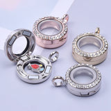 10Pcs Mini 20mm Round Glass Memory Floating Locket Pendant DIY Jewelry Bulk