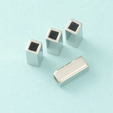10Pcs Stainless Steel Strip Tube Charms DIY Jewelry Making