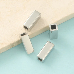 10Pcs Stainless Steel Strip Tube Charms DIY Jewelry Making