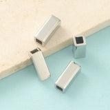 10Pcs Stainless Steel Strip Tube Charms DIY Jewelry Making