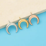 10Pcs Stainless Steel Crescent Moon Charms Pendants DIY Jewelry Making