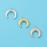 10Pcs Stainless Steel Crescent Moon Charms Pendants DIY Jewelry Making