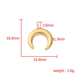10Pcs Stainless Steel Crescent Moon Charms Pendants DIY Jewelry Making
