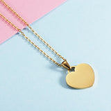 10Pcs Heart Pendant Necklace for Men Women