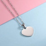 10Pcs Heart Pendant Necklace for Men Women