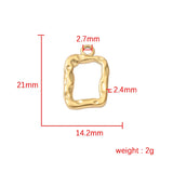 10Pcs Mirror Polished Stainless Steel Square Picture Frame Charms