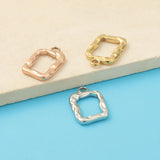 10Pcs Mirror Polished Stainless Steel Square Picture Frame Charms