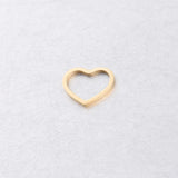 10Pcs Stainless Steel Heart Charms Love Pendants DIY Accessories 13x15mm