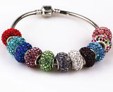 10Pcs/Lot Mix Rhinestone Beads Round DIY Spacer European Czech Beads Charms