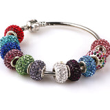 10Pcs/Lot Mix Rhinestone Beads Round DIY Spacer European Czech Beads Charms