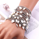 10Pcs/Lot Mixed Pearl Stainless Steel Bracelets Party Gift Charm Jewelry