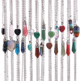 10Pcs/Lot Mixed Natural Stone Necklace Multicolor Jewelry Chakra Necklace