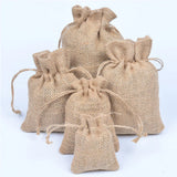 10Pcs/Lot Multi-size Gunny Cloth Drawstring Pouches Bamboo Charcoal Bags
