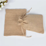 10Pcs/Lot Multi-size Gunny Cloth Drawstring Pouches Bamboo Charcoal Bags