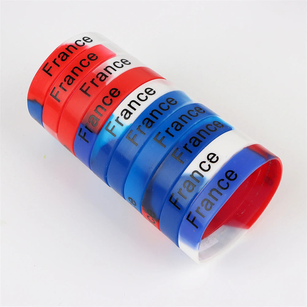 10Pcs Mix Color Luminous Heart Silicone Bracelets Rubber Wristband