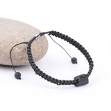 10Pcs Natural Tourmaline Chip Beads Cord Bracelet N0383JBC