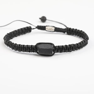 10Pcs Natural Tourmaline Chip Beads Cord Bracelet N0383JBC