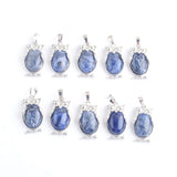 10Pcs Sodalite Tiny Owl Pendants Charm Reiki Lucky Animal Shaped