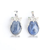 10Pcs Sodalite Tiny Owl Pendants Charm Reiki Lucky Animal Shaped