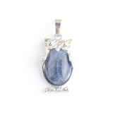 10Pcs Sodalite Tiny Owl Pendants Charm Reiki Lucky Animal Shaped