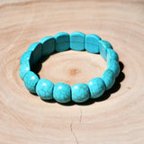 10Pcs Natural Stone Beads Bracelet Aquamarines Jades Agates Bangle Bracelets