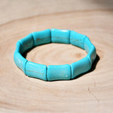 10Pcs Natural Stone Beads Bracelet Aquamarines Jades Agates Bangle Bracelets
