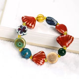 10Pcs/Lot Natural Stone Ceramic Bracelet Women's Drum Shaped Jade Bead Bracelet