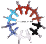 10Pcs Natural Stone Pendants Opal Crystals Reiki Pendant for Jewelry Making