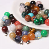 10Pcs Natural Stone Pendants Opal Crystals Reiki Pendant for Jewelry Making