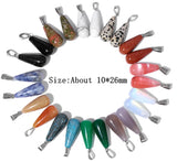 10Pcs Natural Stone Pendants Opal Crystals Reiki Pendant for Jewelry Making