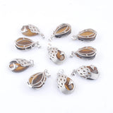 10Pcs Tigers Eye Pattern Water Drop Pendulum Pendants