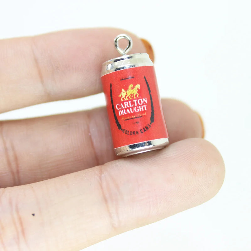 10Pcs Resin 3D Drink Alcohol Can Charms Pendant DIY Earring Keychain Jewelry