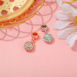 10Pcs Silver Peach Crystal Beads DIY Bracelet Accessories