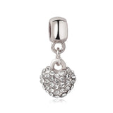 10Pcs Silver Peach Crystal Beads DIY Bracelet Accessories