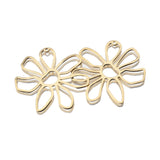 10Pcs Brass Hollow Butterfly Orchid Flower Charms For DIY Earrings