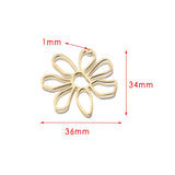 10Pcs Brass Hollow Butterfly Orchid Flower Charms For DIY Earrings