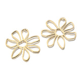 10Pcs Brass Hollow Butterfly Orchid Flower Charms For DIY Earrings