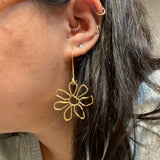 10Pcs Brass Hollow Butterfly Orchid Flower Charms For DIY Earrings