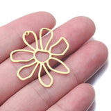 10Pcs Brass Hollow Butterfly Orchid Flower Charms For DIY Earrings