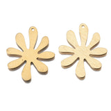 10Pcs/Lot Brass Flower Charms For Earrings Necklace DIY