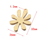 10Pcs/Lot Brass Flower Charms For Earrings Necklace DIY