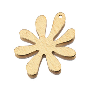 10Pcs/Lot Brass Flower Charms For Earrings Necklace DIY