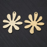 10Pcs/Lot Brass Flower Charms For Earrings Necklace DIY