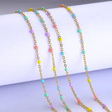 10Pcs Rainbow Chain DIY Necklace Delicate Choker Women Girls Jewelry