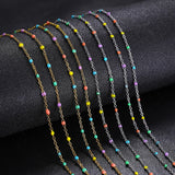 10Pcs Rainbow Chain DIY Necklace Delicate Choker Women Girls Jewelry