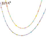 10Pcs Rainbow Chain DIY Necklace Delicate Choker Women Girls Jewelry