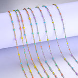 10Pcs Rainbow Chain DIY Necklace Delicate Choker Women Girls Jewelry