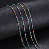 10Pcs Rainbow Chain DIY Necklace Delicate Choker Women Girls Jewelry
