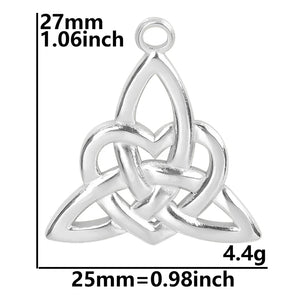 10Pcs/Lot Mix Witch Knot Moon Star Charms Stainless Steel Pendant Jewelry