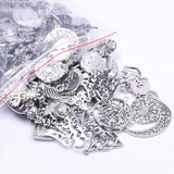 10Pcs/Lot Mix Witch Knot Moon Star Charms Stainless Steel Pendant Jewelry